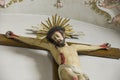 Jesus christ, wooden crucifix, spontaneous religiosity of the people Royalty Free Stock Photo