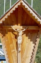 Jesus christ, wooden crucifix, spontaneous religiosity of the mountain people