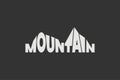 Mountain wordmark logo. Mount typography logo.