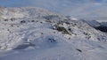 Mount Hoven top in Loen in Vestland in Norway Royalty Free Stock Photo