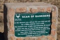 Mountain Zebra National Park, South Africa: sign indicating place of rockfall