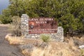 Welcome sign for the Gran Quivira Ruins, an historical Spanish missions at Salinas Pueblo