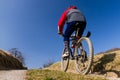 Mountainbiker on a street