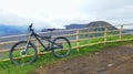 Mountainbiking to the top of Mountain Bromo Royalty Free Stock Photo