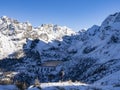 Mountaineer in the alps of Valgerola Royalty Free Stock Photo