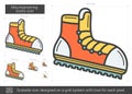 Mountaineering boots line icon. Royalty Free Stock Photo