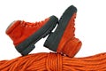 Mountaineering Boots and Rope Royalty Free Stock Photo