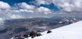 Mountaineering in the Caucasus mountain region at Mount Elbrus Royalty Free Stock Photo