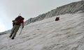 Mountaineers climbing at Mount Pico de Aneto