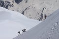 Mountaineers in French Alps