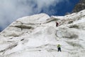 Mountaineers on snow and ice Royalty Free Stock Photo