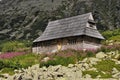 Mountainhut shelter in the valley Dolina Pieciu Stawow Polskich Royalty Free Stock Photo
