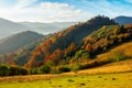 mountainous countryside in autumn Royalty Free Stock Photo