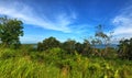 Mountainous hills located near the coast of the bay Tamiang, Kotabaru, South Kalimantan Indonesia. January 3, 2021