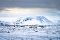 Mountainous Icelandic volcanic wilderness in winter Royalty Free Stock Photo