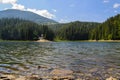 Mountainous lake in the Carpathians Royalty Free Stock Photo
