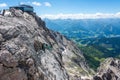 Mountainous landscape with Stairway to Nothingness site of Dachstein Skywalk in Austria Royalty Free Stock Photo
