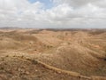 Mountainous part of the Sahara desert surrounding the city of Matmata, Tunisia