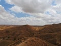 Mountainous part of the Sahara desert surrounding the city of Matmata, Tunisia