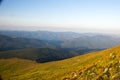 Mountainous relief. Summer in the mountains.