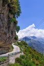 Mountainous road in Tzoumerka, Epirus, Greece Royalty Free Stock Photo