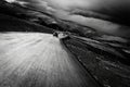 The mountainous road under construction in western Sichuan, China