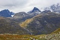 Mountainous terrain in Norway. Jotunheimen National Park Royalty Free Stock Photo