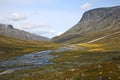 Mountainous terrain in Norway. Jotunheimen National Park Royalty Free Stock Photo