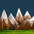 Mountainous terrain, polygonal background