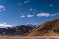 Mountainous view along State Highway 8 from Fairlie to the famous Lake Tekapo Royalty Free Stock Photo