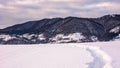 mountainous winter landscape in morning light Royalty Free Stock Photo