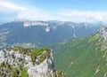 Mountains above Lake Annecy in the French Alps Royalty Free Stock Photo