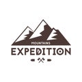 Mountains adventure, expedition, explorer logo, badge