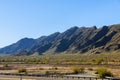 Mountains along desert and blue sky in the landscape of Arizona, USA Royalty Free Stock Photo