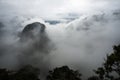 Mountains around Machu Picchu among the morning mists, Cuzco Royalty Free Stock Photo