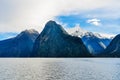 Mountains around the Milford Sound, New Zealand Royalty Free Stock Photo