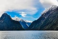 Mountains around the Milford Sound, New Zealand Royalty Free Stock Photo