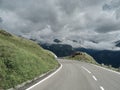 Mountains in Austria. Hohe Tauern National Park, Glocknergruppe range of mountains. Hochalpenstrasse - famous mountain road