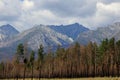 The mountains of the Barguzin mountains, this valley of the Barguzin river Royalty Free Stock Photo