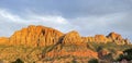 Mountain range at Zion National Park at sunset Royalty Free Stock Photo