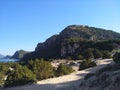 Mountains by the beach Royalty Free Stock Photo