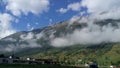 mountains with beautiful clouds