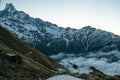 Mountains landscape during sunrise in Himalayas Royalty Free Stock Photo