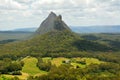 Mountains Beerwah and Coonowrin in Glass House Mountains region Royalty Free Stock Photo