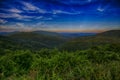 Mountains At The Blue Ridge Parkway During The Blue Hour, Dusk Royalty Free Stock Photo