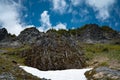 Mountains and blue sky landscape