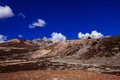 Mountains and blue sky on tibetan plateau