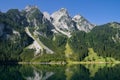 Mountains bordering a lake