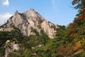 Mountains Bukhansan in Seoul Royalty Free Stock Photo