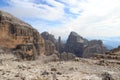 Mountains Campanile Basso and Cima Brenta Alta in Brenta Dolomites, Italy Royalty Free Stock Photo